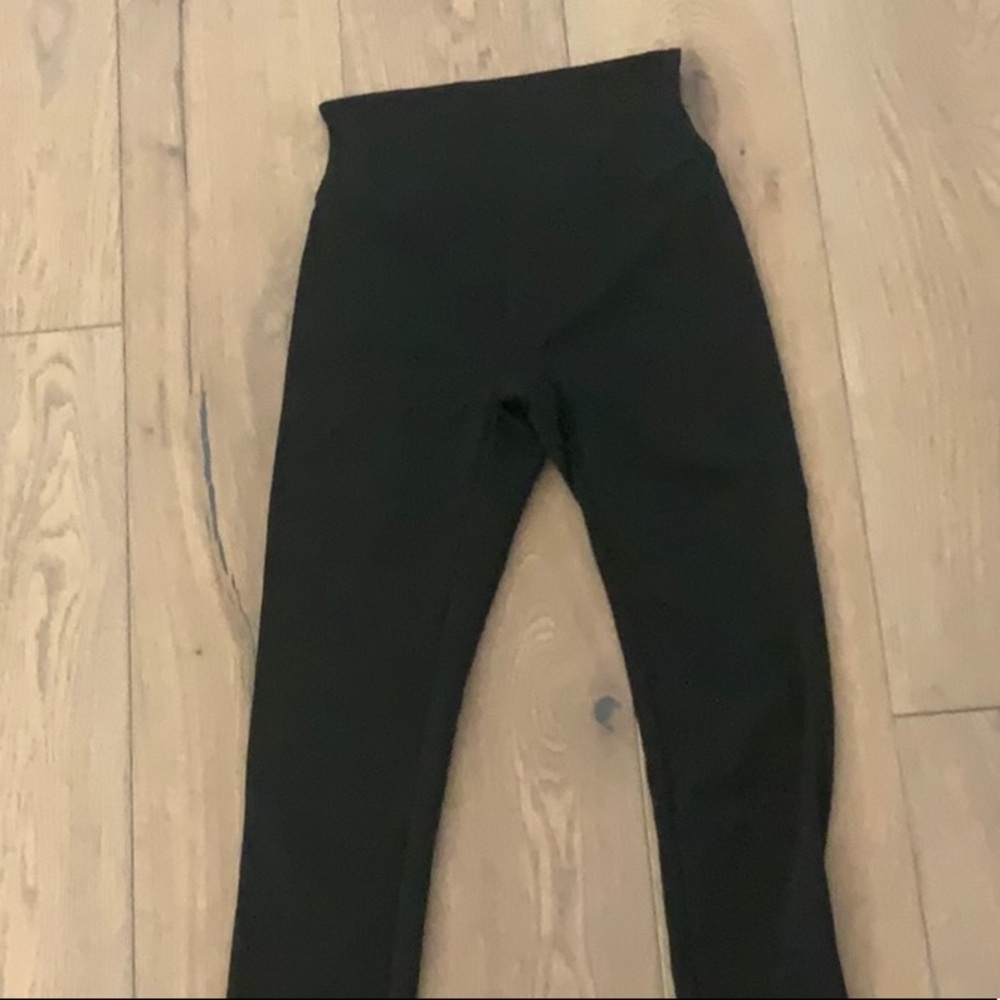 SPANX Black Leggings with High-Rise Waistband